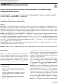 Cover page: Intracranial pressure monitoring associated with increased mortality in pediatric brain injuries.