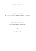 Cover page: Coding Theoretic Techniques for Analysis and Mitigation of the Effects of Noise on Algorithms