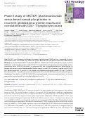 Cover page: Phase II study of ERC1671 plus bevacizumab versus bevacizumab plus placebo in recurrent glioblastoma: interim results and correlations with CD4+ T-lymphocyte counts