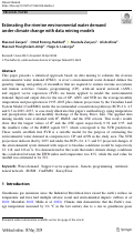 Cover page: Estimating the riverine environmental water demand under climate change with data mining models