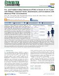 Cover page: Per- and Polyfluoroalkyl Substances (PFAS) in Serum of 2 to 5 year-Old Children: Temporal Trends, Determinants, and Correlations with Maternal PFAS Concentrations