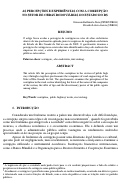 Cover page: As Percepções E Experiências Com A Corrupção No Setor De Obra Rodoviárias Do Estado Do RS