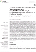 Cover page: Analysis of Plant Pan-Genomes and Transcriptomes with GET_HOMOLOGUES-EST, a Clustering Solution for Sequences of the Same Species