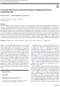 Cover page: Perceived Social Status and Suicidal Ideation in Maltreated Children and Adolescents