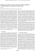 Cover page: Enhancement of ENSO's persistence barrier by biennial variability in a coupled atmosphere‐ocean general circulation model