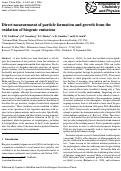 Cover page: Direct measurement of particle formation and growth from the oxidation of biogenic emissions