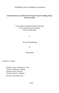 Cover page: Seismic Behavior of Architectural Precast Concrete Cladding Panels and Connections