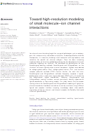 Cover page: Toward high-resolution modeling of small molecule–ion channel interactions