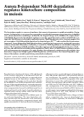 Cover page: Aurora B-dependent Ndc80 degradation regulates kinetochore composition in meiosis.