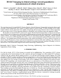 Cover page: 3D OCT Imaging in Clinical Settings: Toward Quantitative Measurements of Retinal Structures