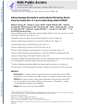 Cover page: Kidney Damage Biomarkers and Incident Chronic Kidney Disease During Blood Pressure Reduction: A Case-Control Study.