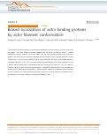 Cover page: Biased localization of actin binding proteins by actin filament conformation