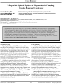 Cover page: Idiopathic Spinal Epidural Lipomatosis Causing Cauda Equina Syndrome