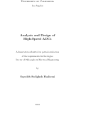 Cover page: Analysis and Design of High-Speed ADCs