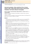 Cover page: Absolute Quantitation of Myocardial Blood Flow in Human Subjects With or Without Myocardial Ischemia Using Dynamic Flurpiridaz F 18 PET