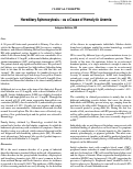 Cover page: Hereditary Spherocytosis – as a Cause of Hemolytic Anemia