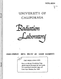 Cover page: High-Energy Beta Decay of Light Elements