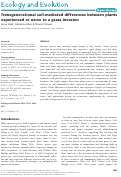 Cover page: Transgenerational soil‐mediated differences between plants experienced or naïve to a grass invasion