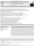 Cover page: Thyroid hormone T4 mitigates traumatic brain injury in mice by dynamically remodeling cell type specific genes, pathways, and networks in hippocampus and frontal cortex