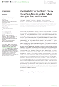 Cover page: Vulnerability of northern rocky mountain forests under future drought, fire, and harvest