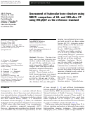 Cover page: Assessment of trabecular bone structure using MDCT: comparison of 64- and 320-slice CT using HR-pQCT as the reference standard