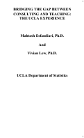 Cover page: Bridging the Gap Between Consulting and Teaching: The UCLA Experience