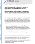 Cover page: Purine Pathway Implicated in Mechanism of Resistance to Aspirin Therapy: Pharmacometabolomics‐Informed Pharmacogenomics