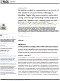 Cover page: Retention and viral suppression in a cohort of HIV patients on antiretroviral therapy in Zambia: Regionally representative estimates using a multistage-sampling-based approach