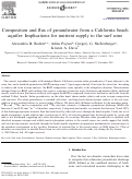 Cover page: Composition and flux of groundwater from a California beach aquifer: Implications for nutrient supply to the surf zone