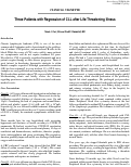 Cover page: Three Patients with Regression of CLL after Life-Threatening Illness