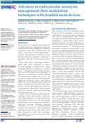 Cover page: Advances in endovascular aneurysm management: flow modulation techniques with braided mesh devices