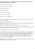 Cover page: Stress, Coping, and Context: Examining Substance Use Among LGBTQ Young Adults With Probable Substance Use Disorders