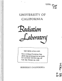 Cover page: VARIATION OF HIGH ENERGY NEUTRON COLLISION CROSS SECTIONS WITH ENERGY