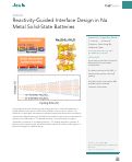 Cover page: Reactivity-Guided Interface Design in Na Metal Solid-State Batteries