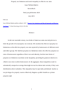 Cover page: Property Tax Limitation and Racial Inequality in Effective Tax Rates