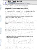 Cover page: Pre-pregnancy Obesity and the Risk of Peripartum Cardiomyopathy