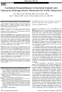 Cover page: Combined Dexamethasone Intravitreal Implant and Glaucoma Drainage Device Placement for Uveitic Glaucoma