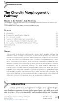 Cover page: Chapter Thirteen The Chordin Morphogenetic Pathway