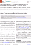 Cover page: Whole-Genome Sequence of Corynebacterium pseudotuberculosis Strain 226, Isolated from the Abscess of a Goat in California