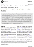 Cover page: Shared genetic architecture between attention-deficit/hyperactivity disorder and lifespan