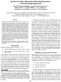 Cover page: Speakers Use More Informative Referring Expressions to Describe Surprising Events