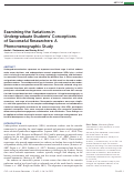 Cover page: Examining the Variations in Undergraduate Students’ Conceptions of Successful Researchers: A Phenomenographic Study