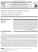 Cover page: Comparing air quality impacts of hydrogen and gasoline