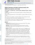 Cover page: Maternal androgens and autism spectrum disorder in the MARBLES prospective cohort study