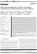 Cover page: Safety and immunogenicity of Fc‐EDA, a recombinant ectodysplasin A1 replacement protein, in human subjects