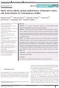 Cover page: Open versus robotic partial nephrectomy: Systematic review and meta‐analysis of contemporary studies