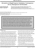 Cover page: Alternatives to Rapid Sequence Intubation: Contemporary Airway Management with Ketamine