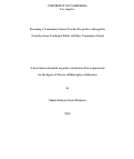 Cover page: Becoming a Community School: Teacher Perspectives through the Transition from Traditional Public to Public Community School