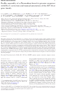 Cover page: PacBio assembly of a Plasmodium knowlesi genome sequence with Hi-C correction and manual annotation of the SICAvar gene family