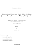 Cover page: Information, Chaos, and Black Holes: Bridging Quantum Entanglement and Holographic Spacetime